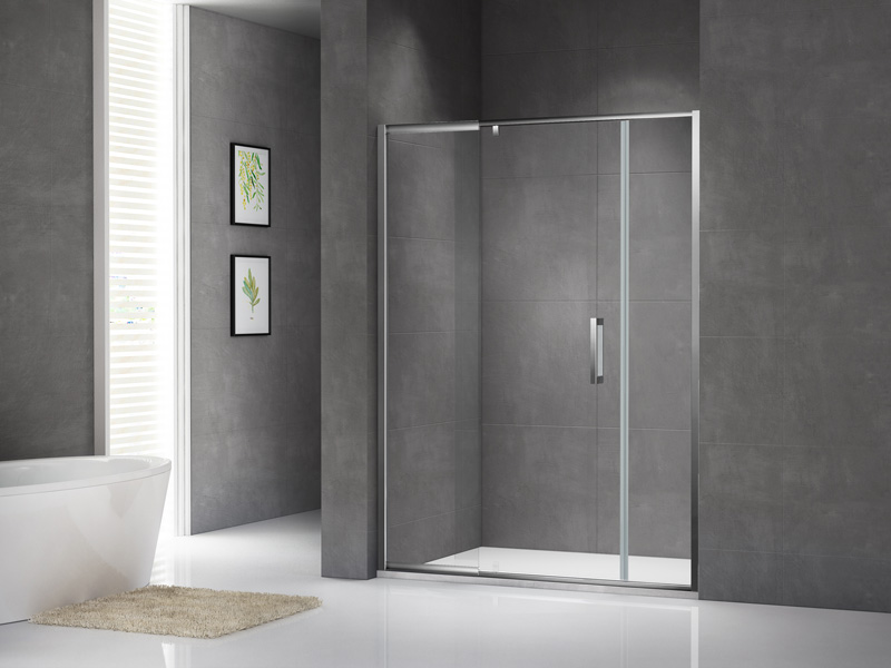 Width adjustable shower door bath shower enclosures
