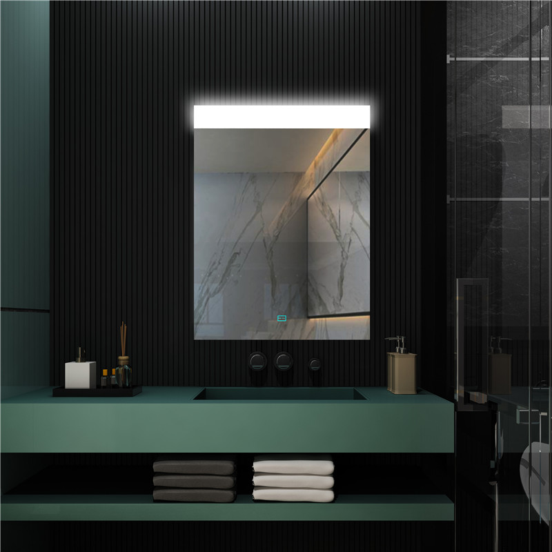 China Factory Hotel & Home Decoration Mirror Lighted Wall Mounted Bathroom LED Mirror KL910764