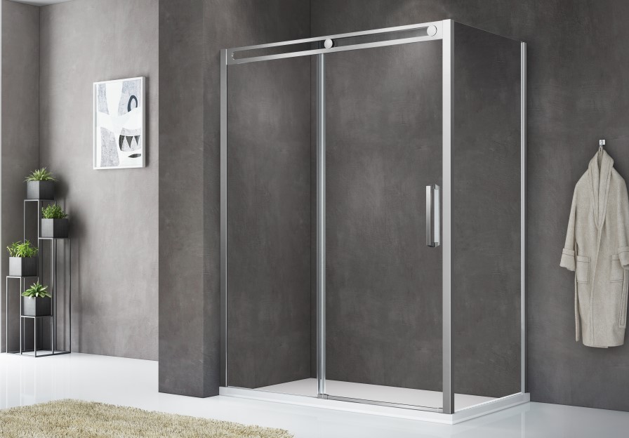 Simple economic Bathroom Sliding Glass Door Frameless Shower Enclosure