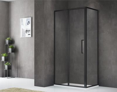Frameless Glass door matte black shower enclosures